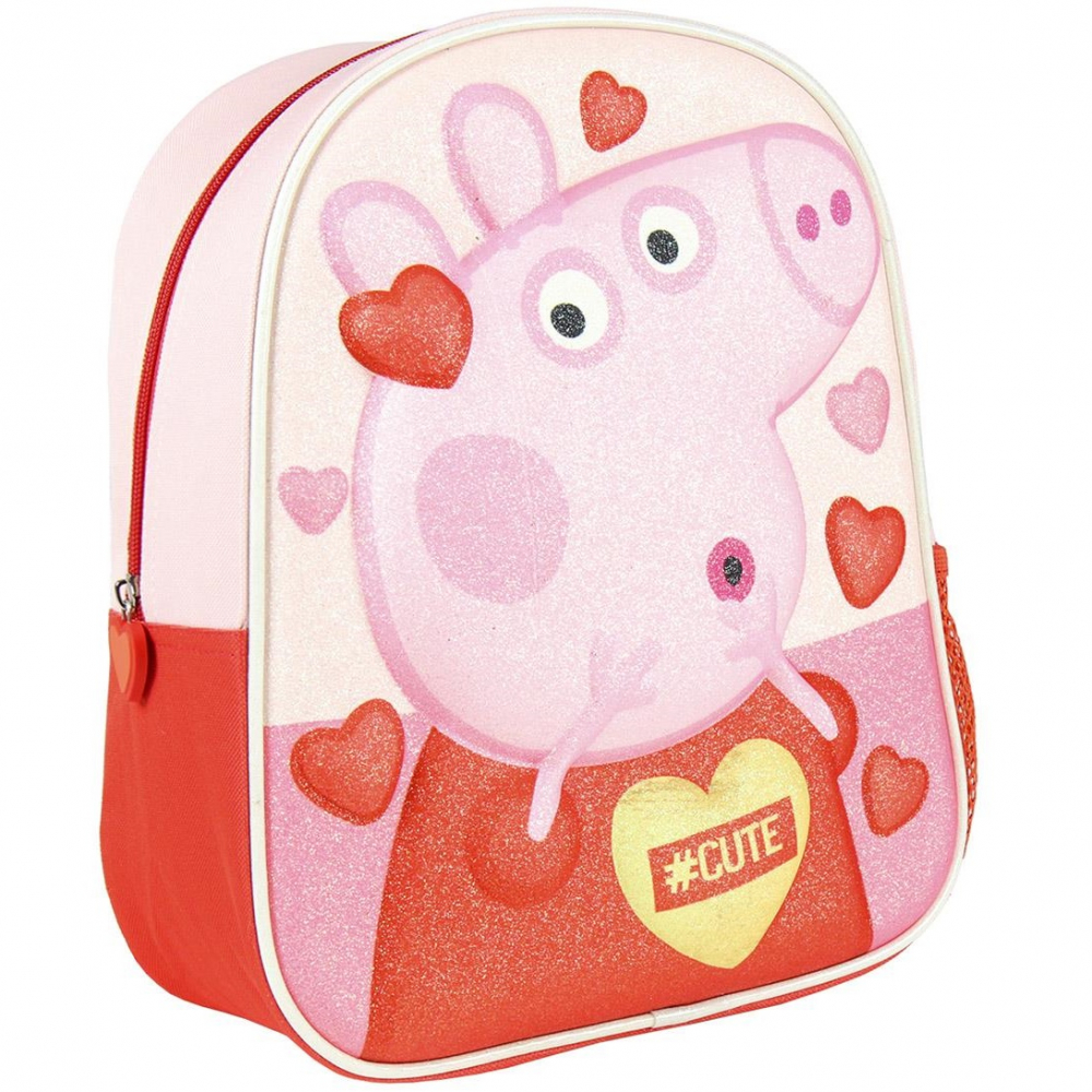 Rucsac Cerda Peppa Pig 3D Premium, 25 x 31 x 10 cm, roz/rosu [1]