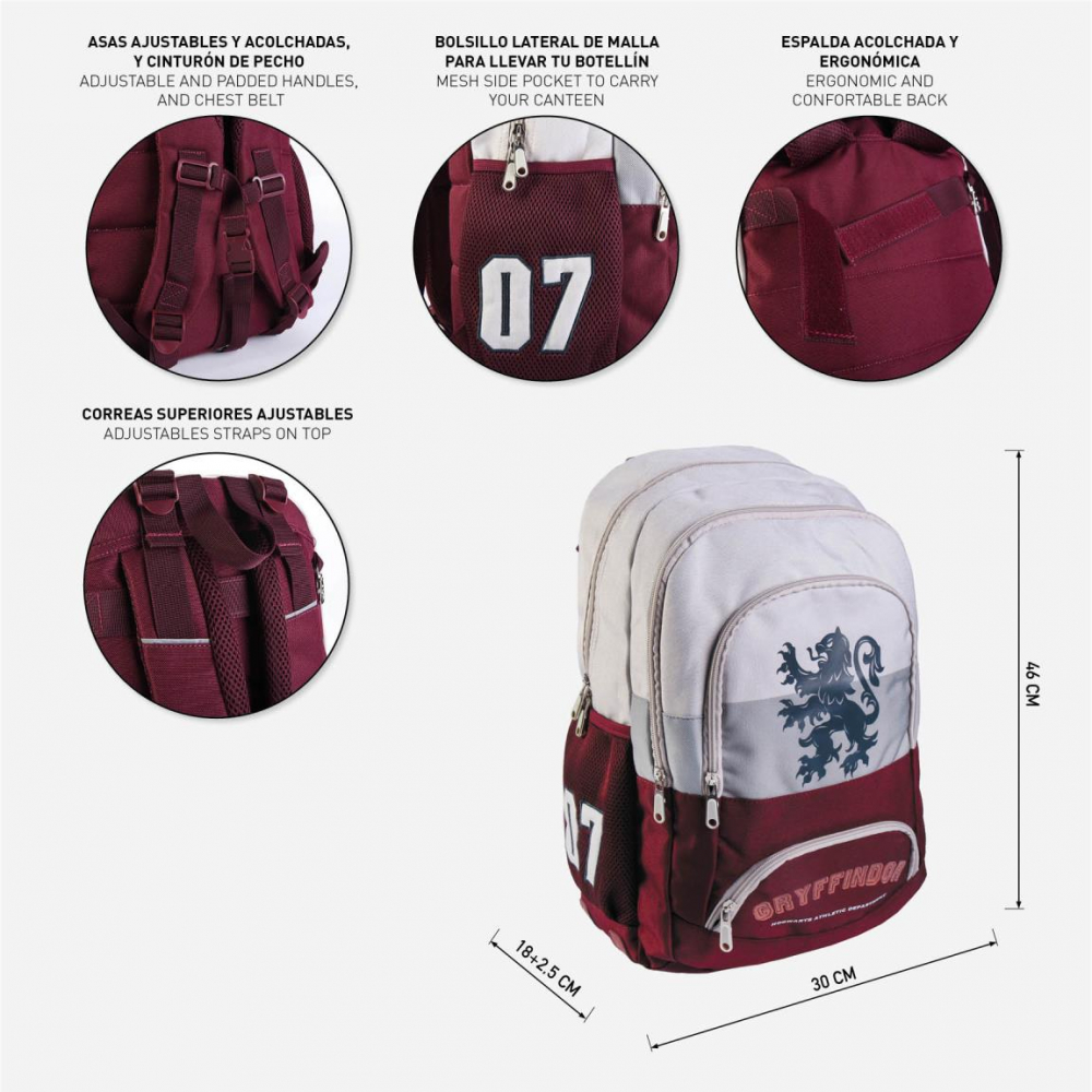 Cerda-Rucsac Harry Potter Gryffindor Burdeos, 30x18x46 cm [5]
