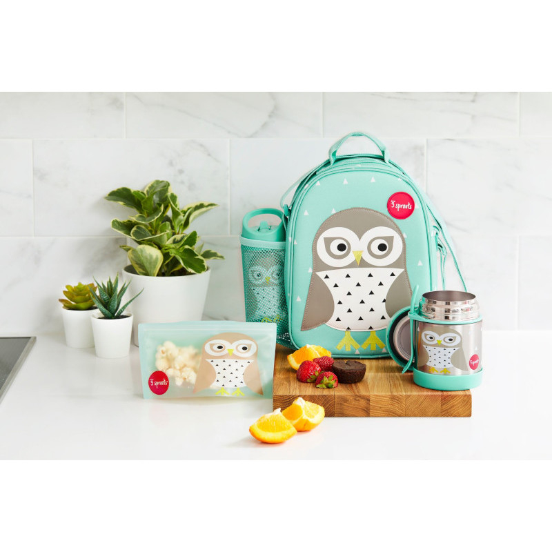 3 Sprouts-Rucsac impermeabil pentru pranz, Bufnita, 3 Sprouts, [2]