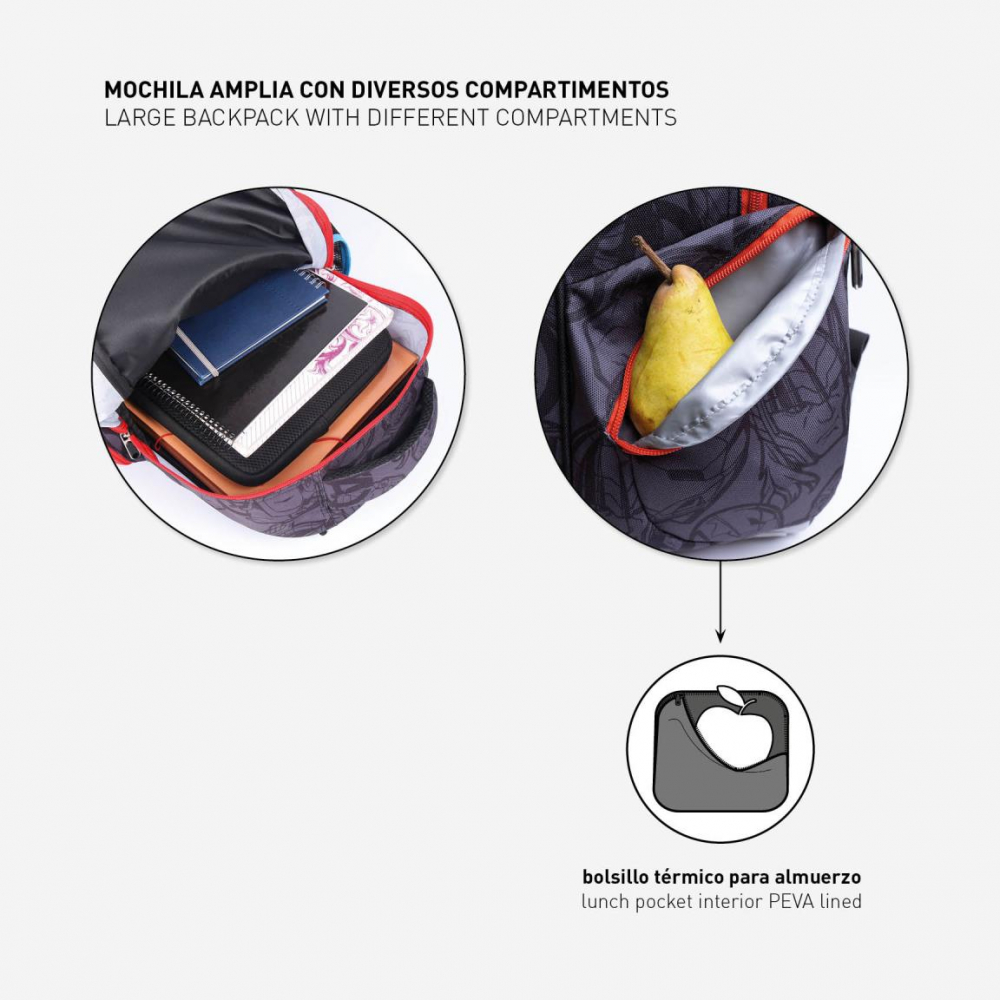 Rucsac Marvel Avengers cu buzunar frontal, 32x42x15 cm [4]