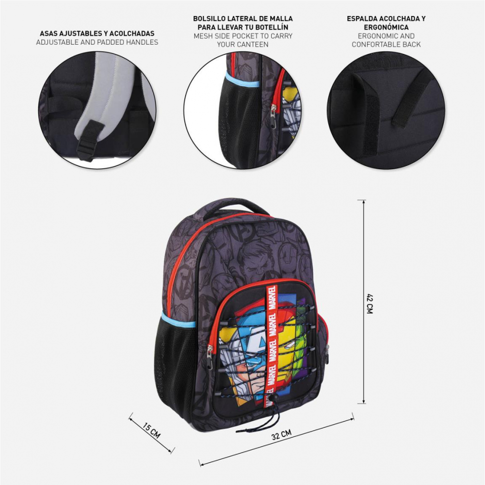 Rucsac Marvel Avengers cu buzunar frontal, 32x42x15 cm [2]