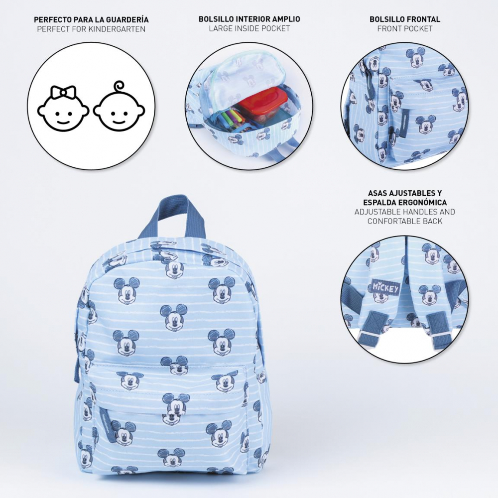 Cerda-Rucsac Mickey Mouse cu buzunar frontal, 9x20x27 cm [3]