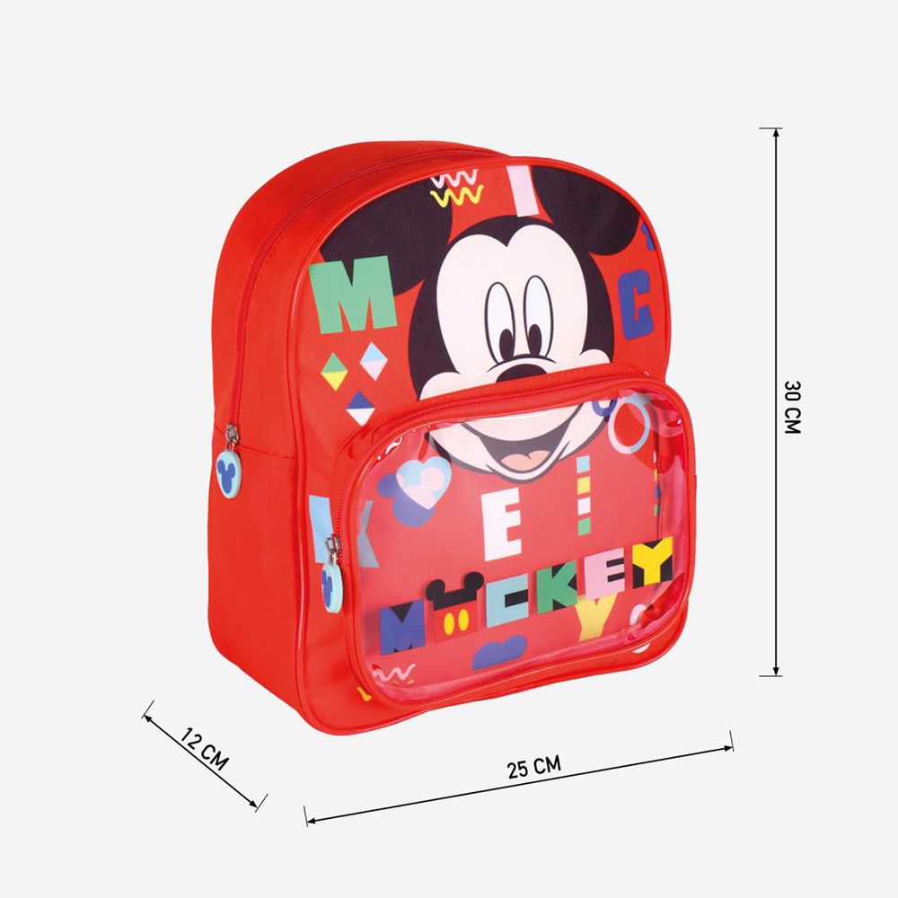 Cerda-Rucsac Mickey Mouse cu buzunar transparent, 25x30x12 cm [5]