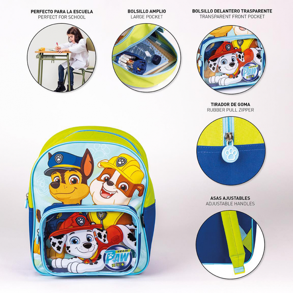 Rucsac Paw Patrol cu buzunar transparent, 25x30x12 cm [7]