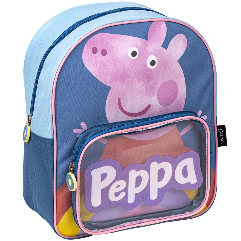 Cerda-Rucsac Peppa Pig cu buzunar transparent, 25x30x12 cm [1]