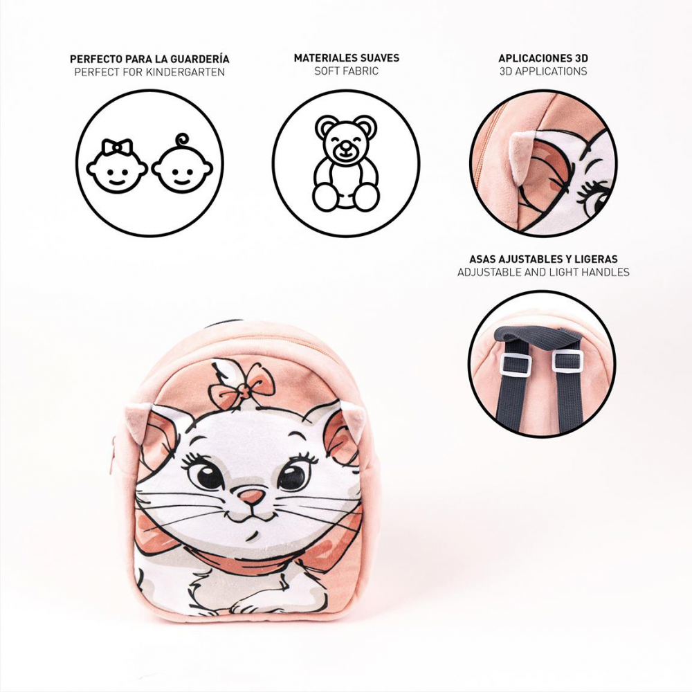 Rucsac plusat Disney Marie, 18x22x8 cm [4]
