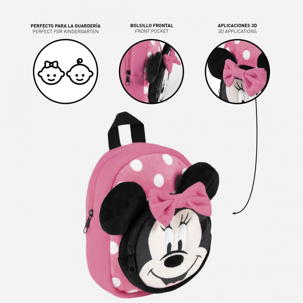 Rucsac plusat Minnie Mouse, 18x22x8 cm [4]