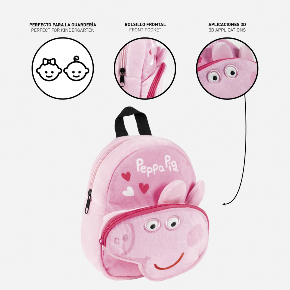 Rucsac plusat Peppa Pig, 18x22x8 cm [4]