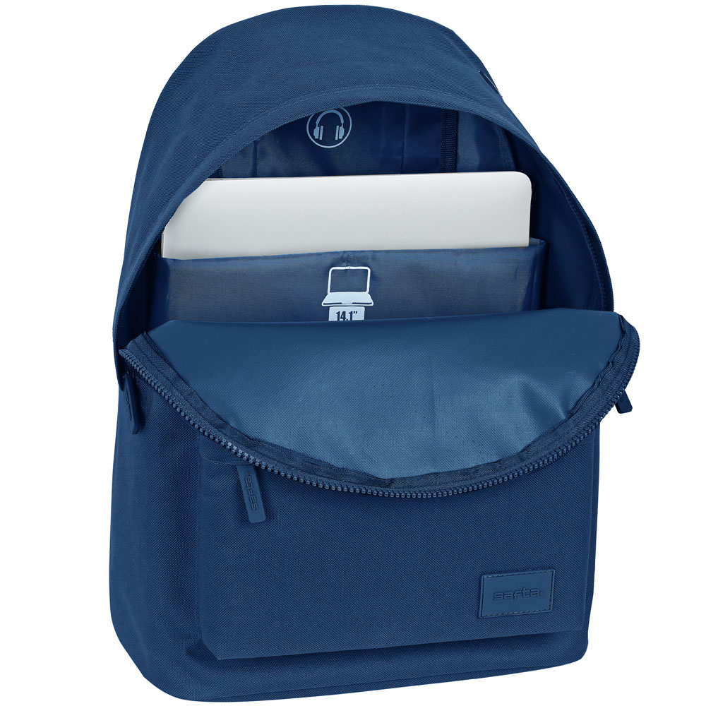 Safta-Rucsac Safta Basic Navy Blue, buzunar laptop/tableta, 31x41x16 cm [3]
