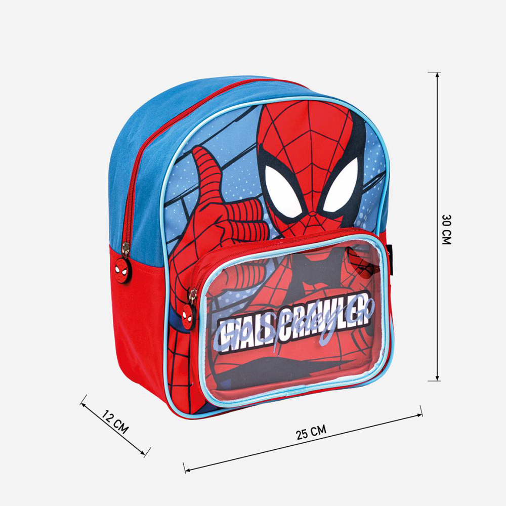 Cerda-Rucsac Spiderman cu buzunar transparent, 25x30x12 cm [4]