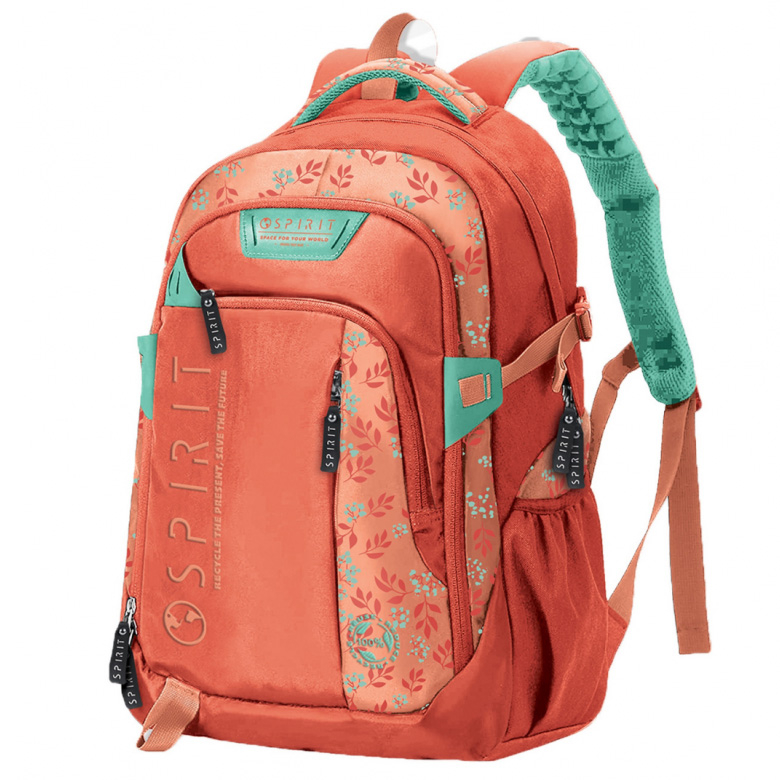 Spirit-Rucsac Spirit Pattern, Portocaliu / Verde, 49x35x16 cm [1]