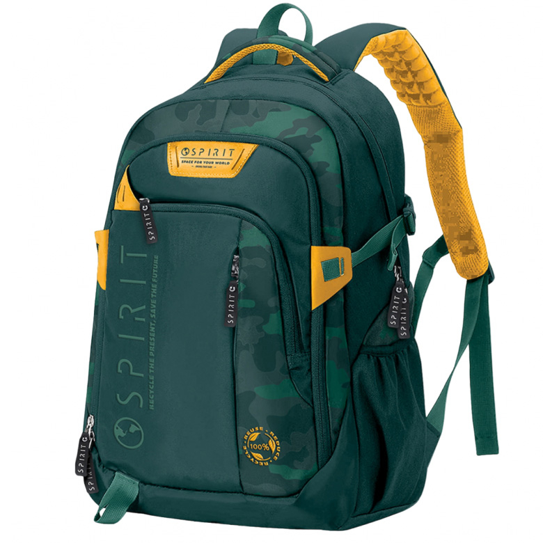 Spirit-Rucsac Spirit Pattern, Verde / Galben, 49x35x16 cm [1]