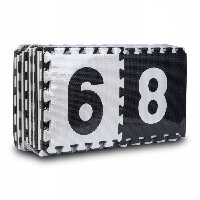 Ricokids-Salteluta de joaca 180 x 180 cm cu litere si cifre Ricokids 7493 - Alb - Negru [4]