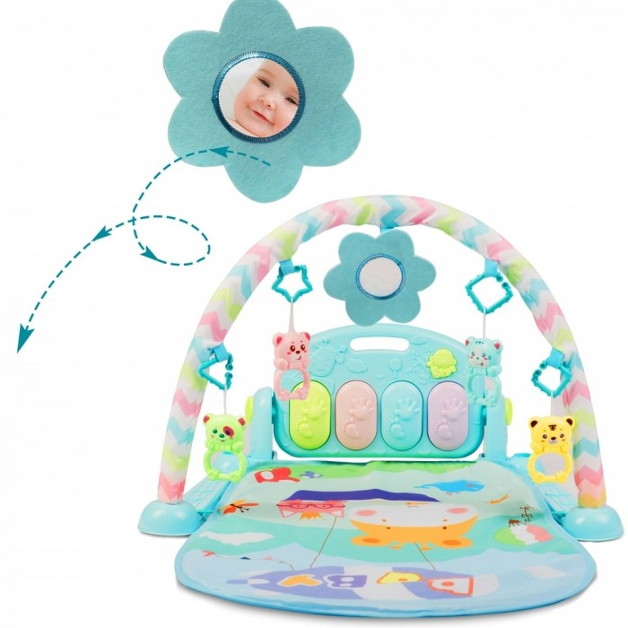 Salteluta de joaca cu pian Ricokids 7314 - Albastru [4]