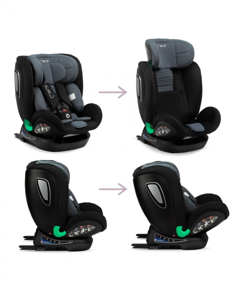 Scaun Auto I-Size 40-150 cm, Rear Facing, Momi Urso - Black [2]