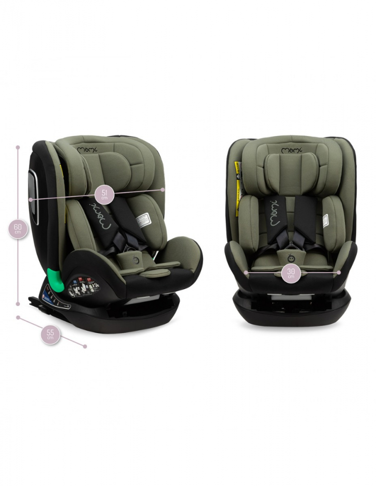 Scaun Auto I-Size 40-150 cm, Rear Facing, Momi Urso - Khaki [2]