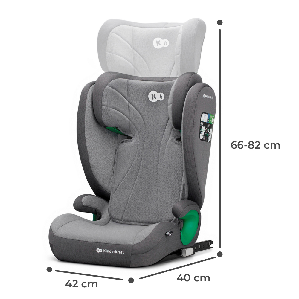 Scaun Auto Kinderkraft Junior Fix2 I-Size, 100-150 Cm, Rocket Grey [6]