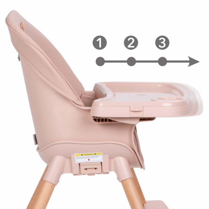 Scaun de masa 4 in 1 Kidwell EATAN Wood Pink [7]