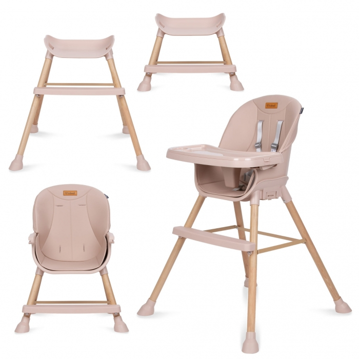 Scaun de masa 4 in 1 Kidwell EATAN Wood Pink [3]