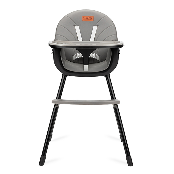 Scaun de masa copii Momi Reki, Piele ecologica, Black [2]