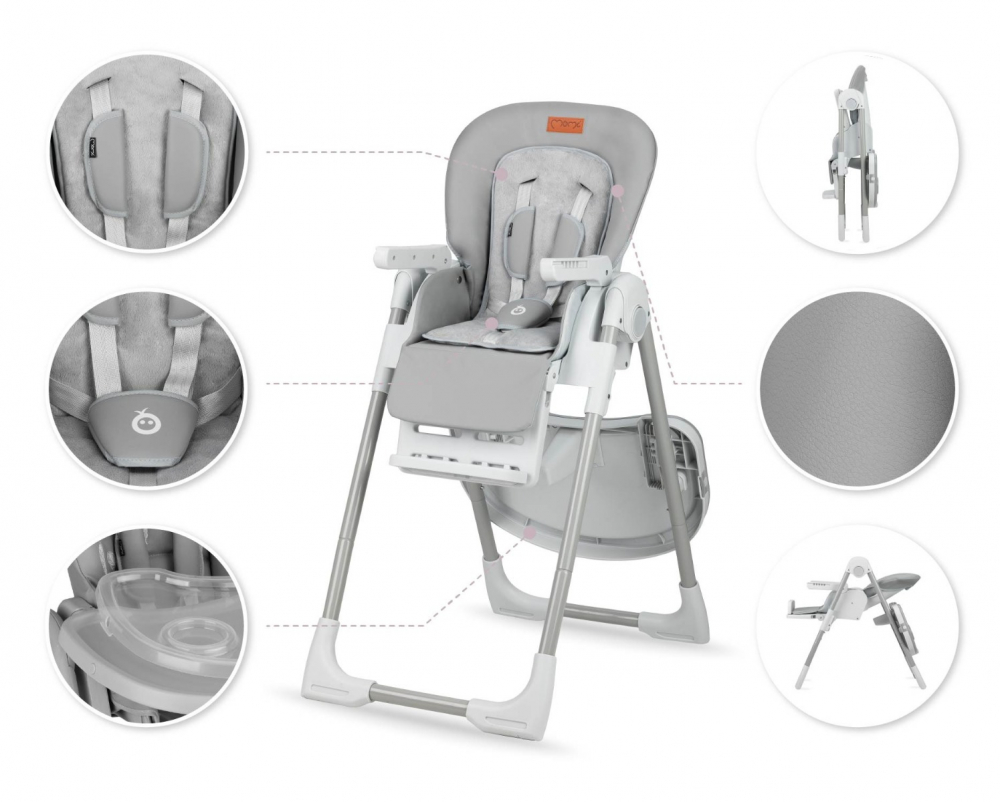Scaun de masa Gwaju, Momi, Light Grey [5]