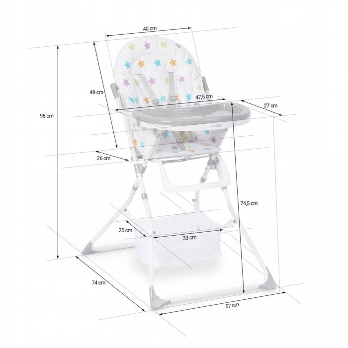 Scaun de masa Ricokids Eldo - Gri - Alb - Stele [6]