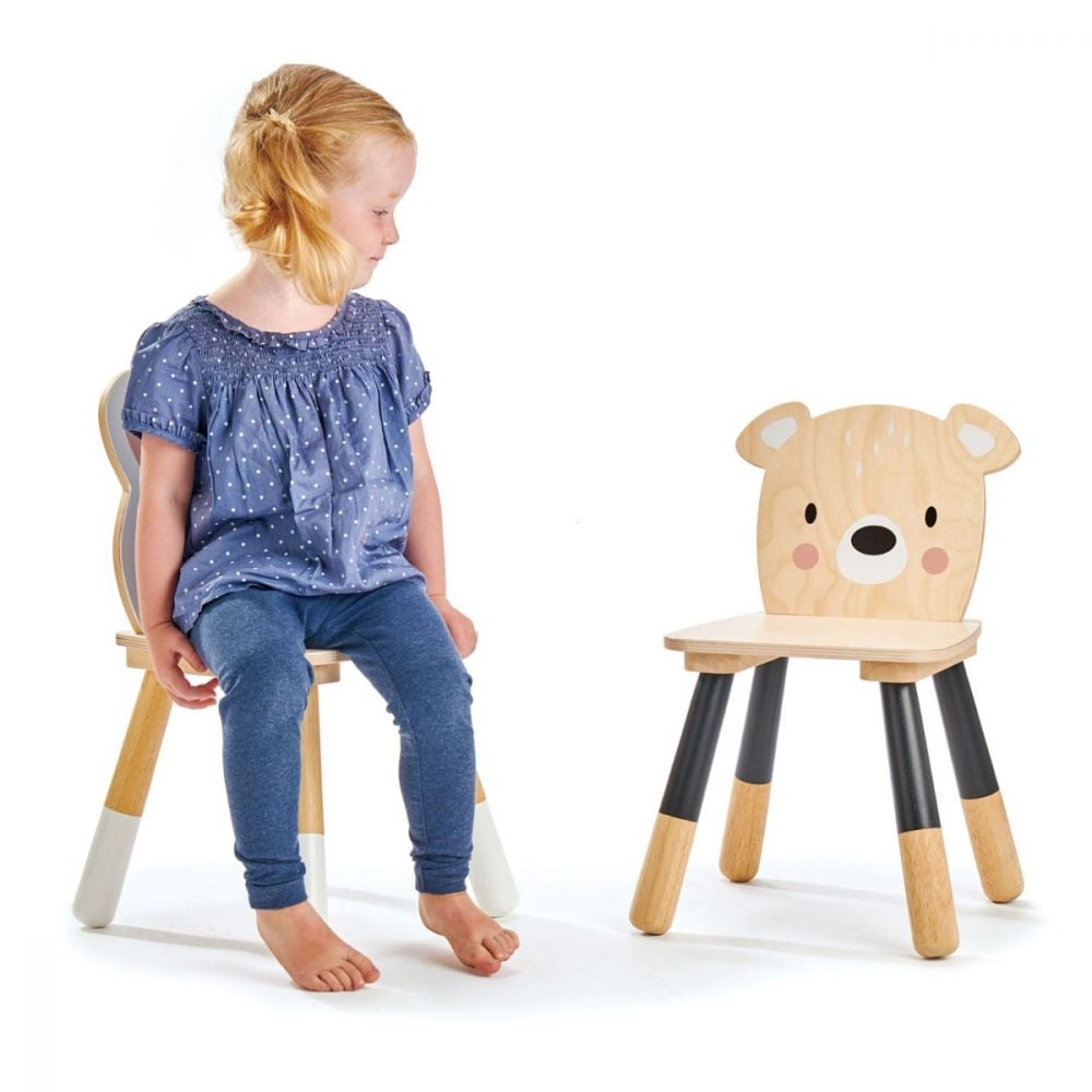 Tender Leaf Toys-Scaunel Ursulet, din lemn premium - Forest Bear Chair - Tender Leaf Toys [2]