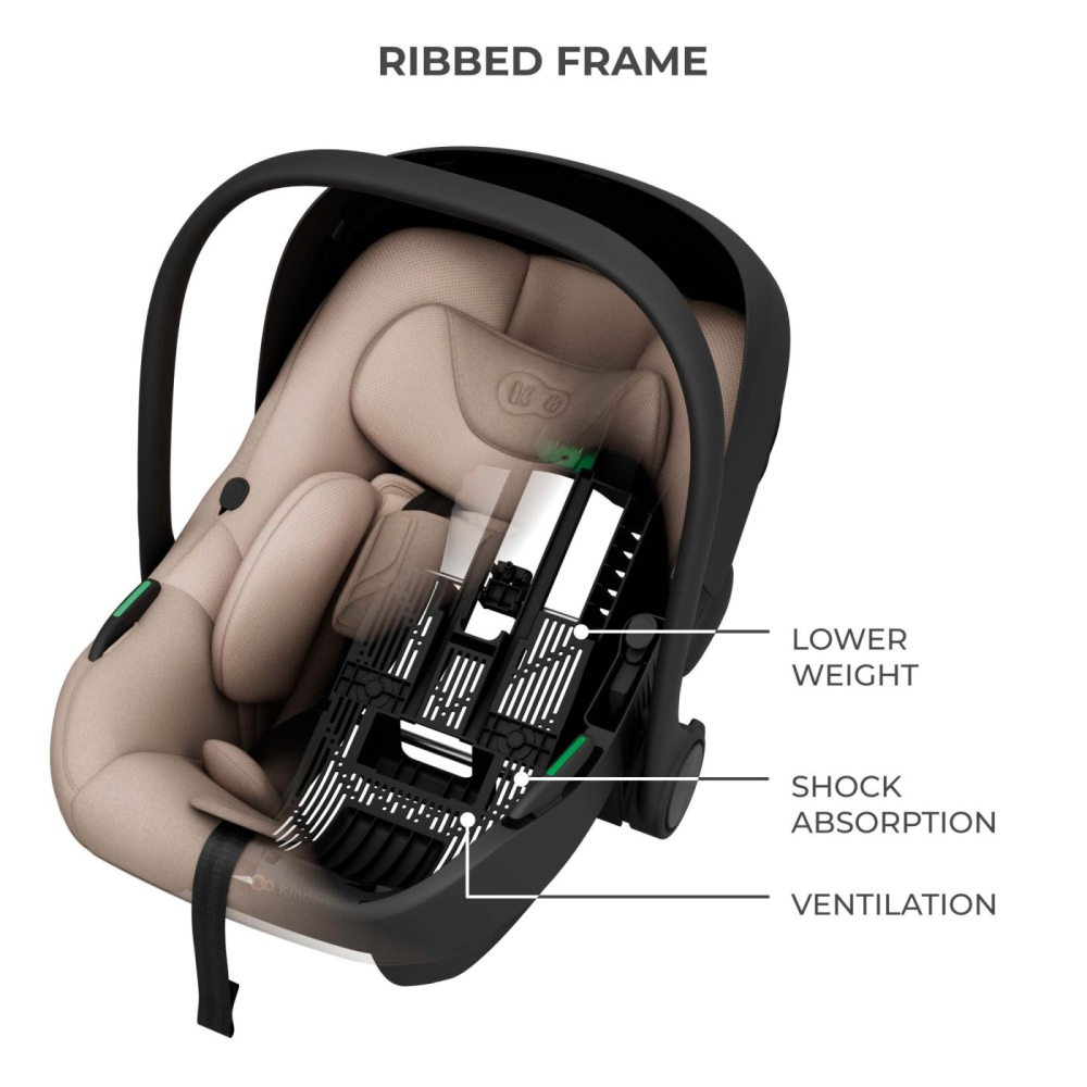 Kinderkraft-Scoica Auto Kinderkraft I-Lite Cu Baza Endura Safe Fx Beige [9]