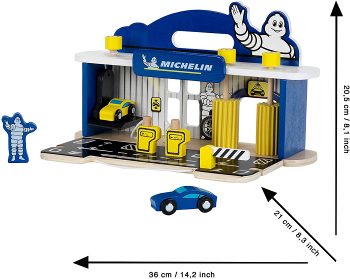 Klein-Service-masini-cu-spalatorie-Michelin-Joc-de-rol-din-lemn [3]