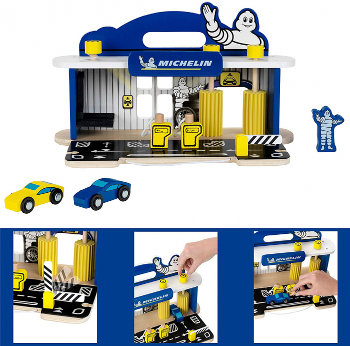 Klein-Service-masini-cu-spalatorie-Michelin-Joc-de-rol-din-lemn [5]
