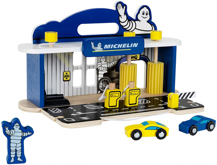 Klein-Service-masini-cu-spalatorie-Michelin-Joc-de-rol-din-lemn [2]