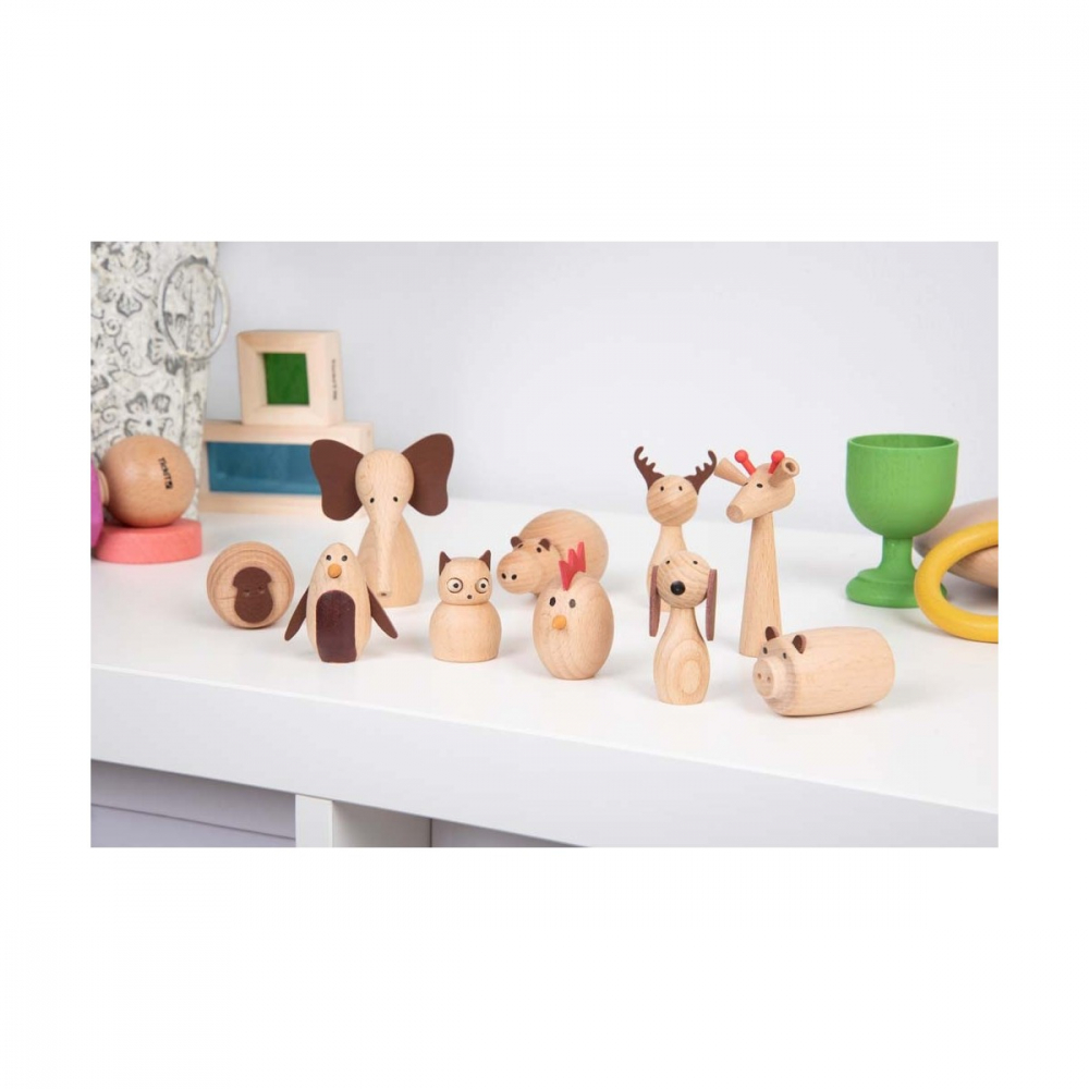 Set 10 animale din lemn Lumea Animalelor [3]