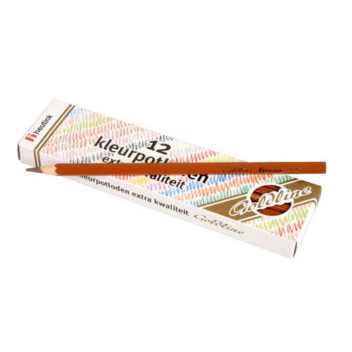 Set 12 creioane colorate Goldline 3.7 mm Maro deschis - Heutink [1]