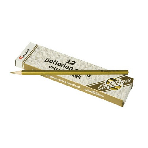 Set 12 creioane hexagonale Goldline Auriu metalic  - Heutink [1]