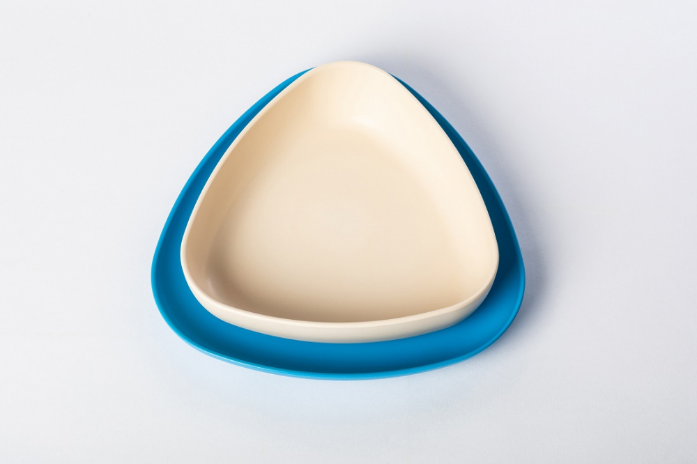 Ekoala-Set 2 farfurii, eKoala, BIOplastic, White/Blue [3]
