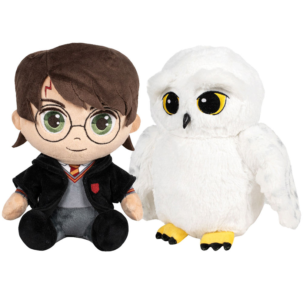 Play by Play-Set 2 jucarii de plus Harry Potter si Hedwig, 16 cm [1]