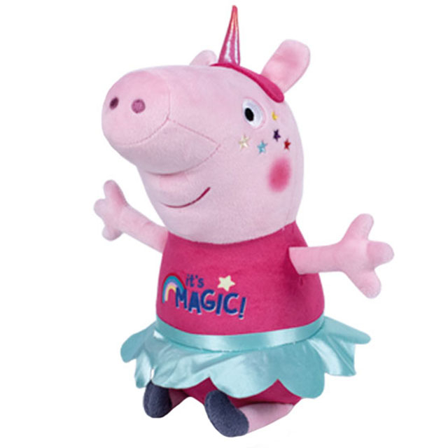 Set 2 jucarii din plus George Dinos & Peppa Pig Unicorn 25 cm, Peppa Pig [3]