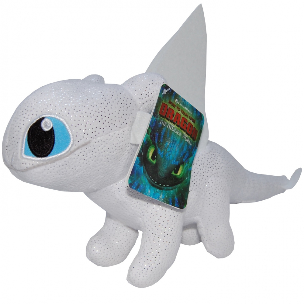 Play by Play-Set 2 jucarii din plus Toothless 25 cm si Light Fury Sparkle, Dragons, 28 cm [2]