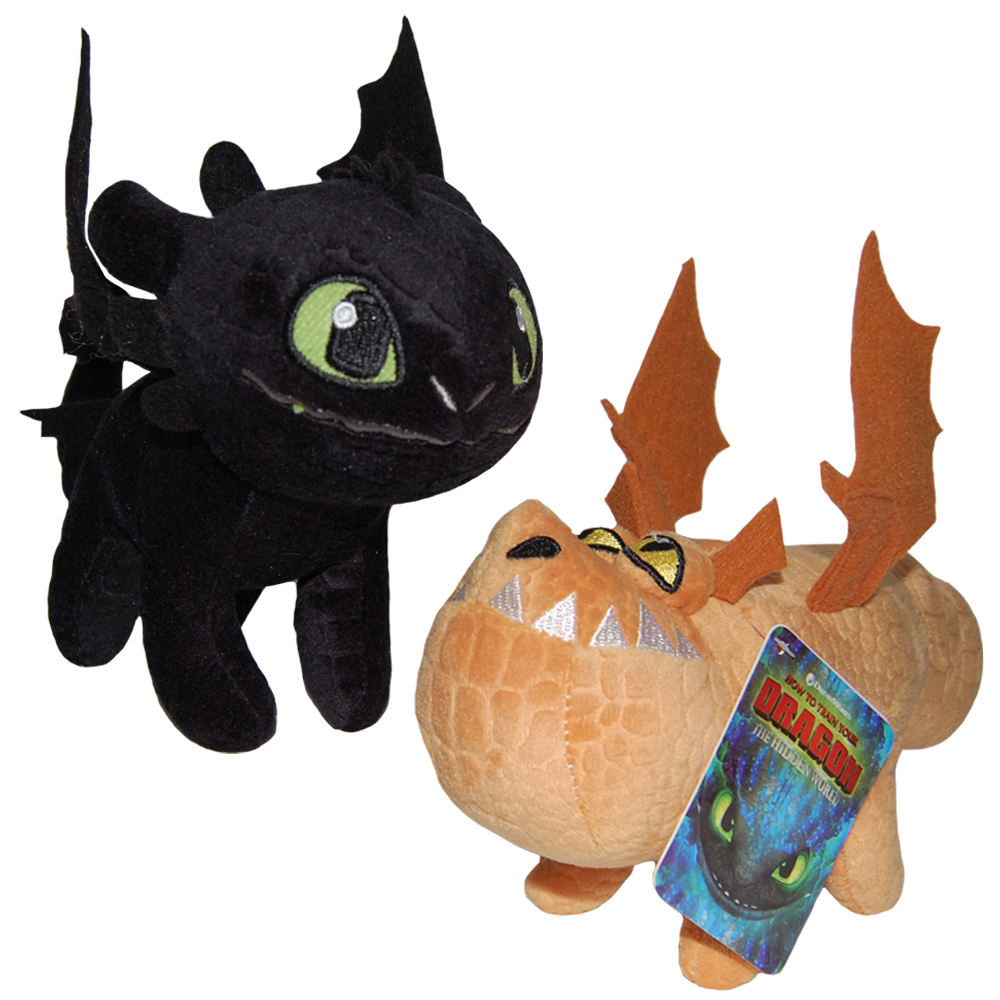 Play by Play-Set 2 jucarii din plus Toothless 25 cm si Meatlug 21 cm, How to train your dragon [1]