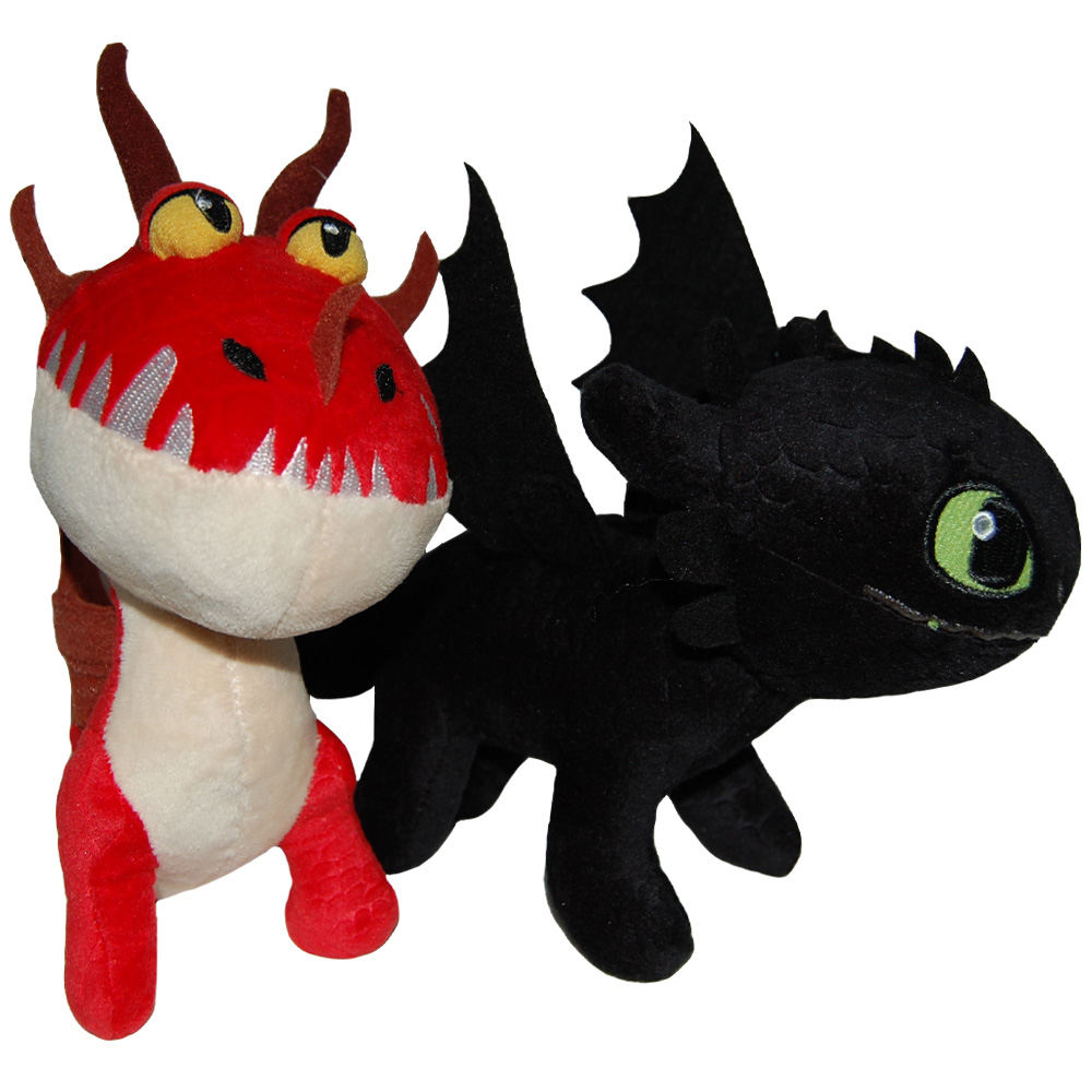 Play by Play-Set 2 jucarii din plus Toothless 25 cm si Monstrous Nightmare 20 cm, How to train your dragon [1]