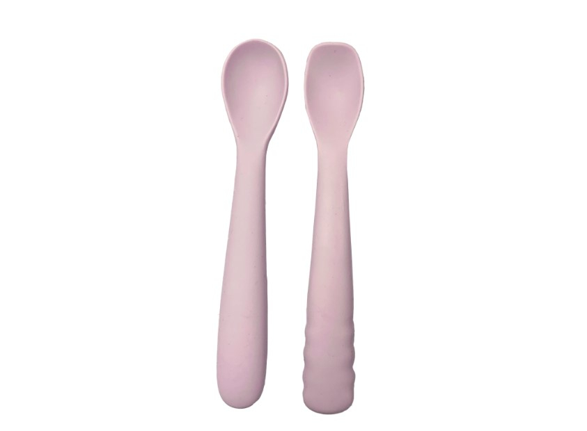 BO Jungle-Set 2 linguri Bo Jungle pentru bebelusi, dn silicon, roz [2]