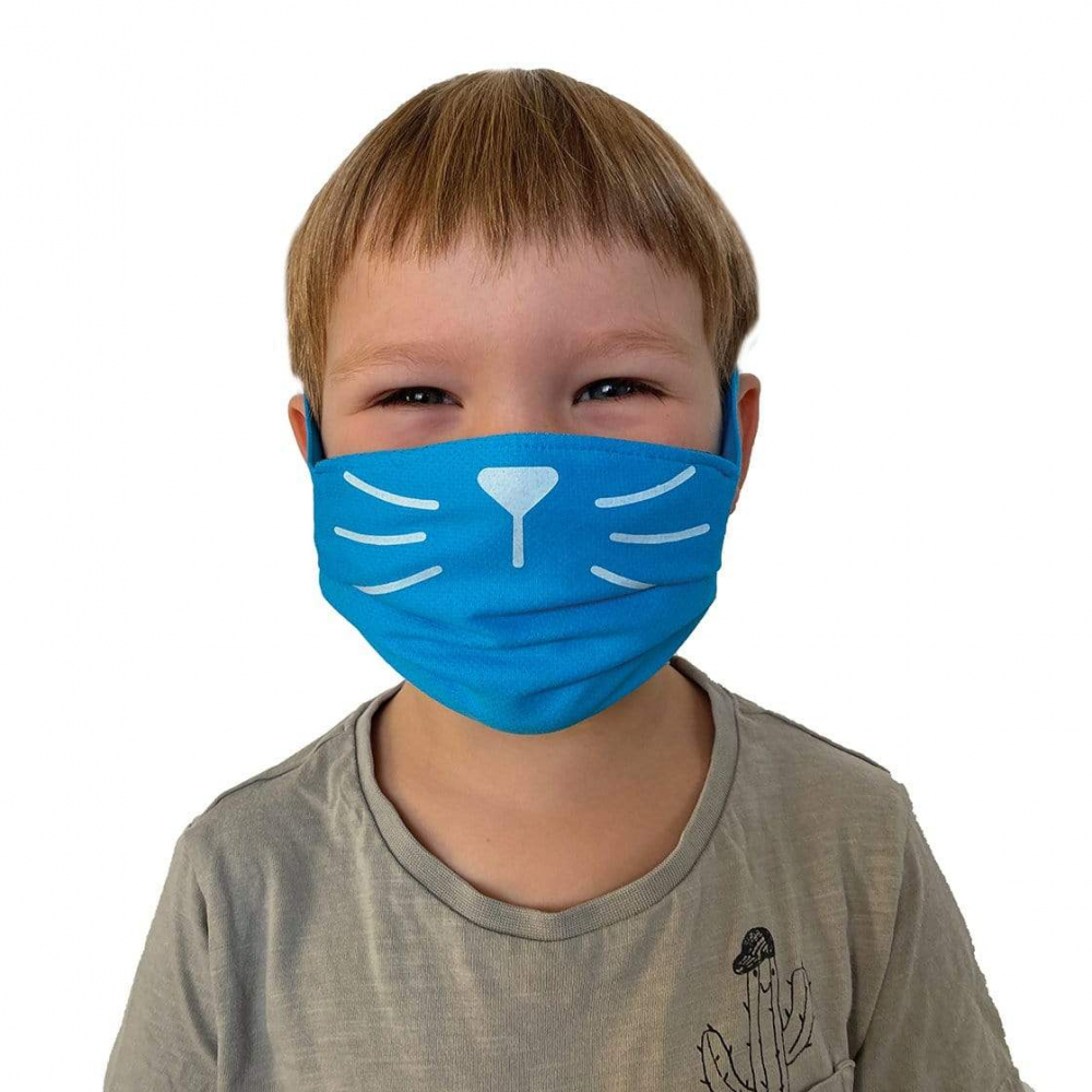 Set 2 masti faciale reutilizabile (acoperitoare fata), Trunki, Albastru [2]