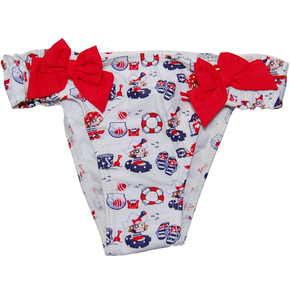 Set 2 slipuri de baie Bleumarin/Alb/Rosu (3603), 6 ani, 116 cm [2]