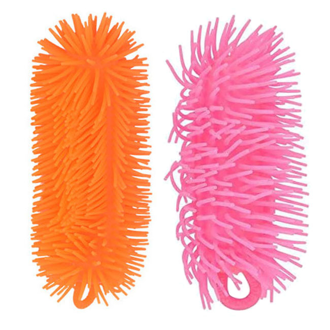 Set 2 viermi din silicon moale, Portocaliu/Fuchsia, 20 cm [1]
