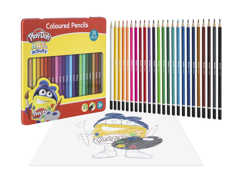 Play-Doh-Set 24 creioane colorate in cutie metalica [8]