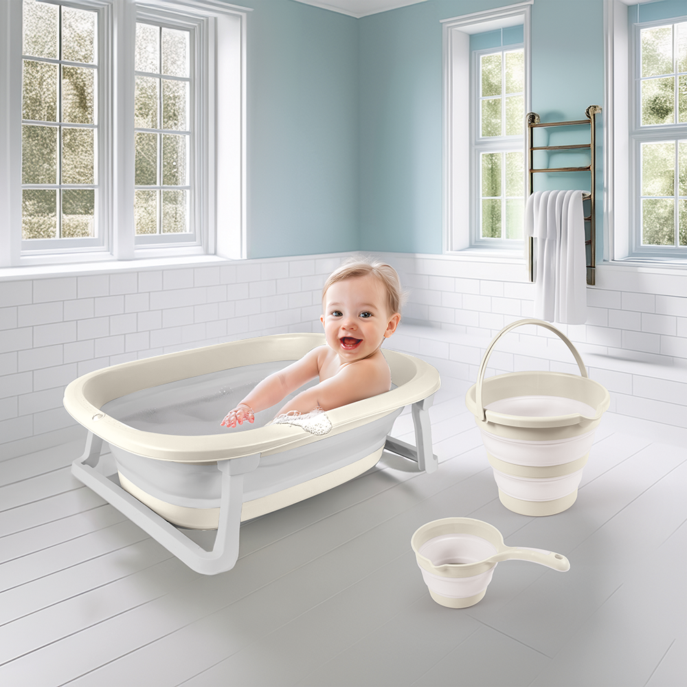Dolu Nuve-Set 3 in 1 cu cadita pliabila - Bej [2]