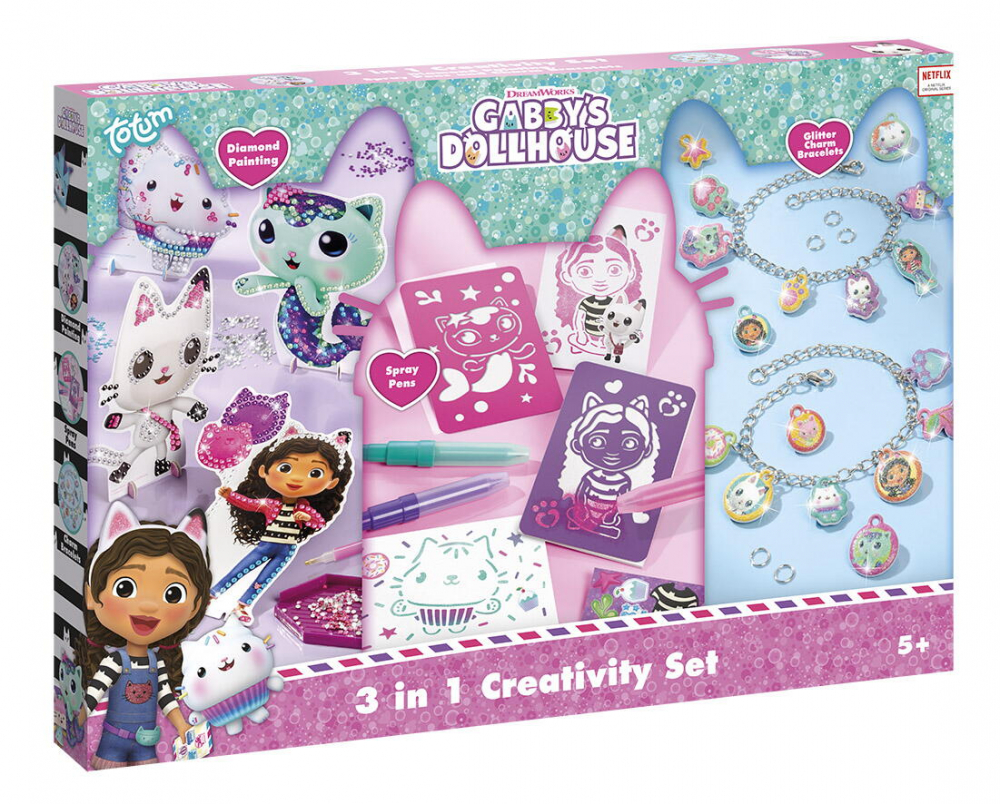 Set-3-in-1-Gabby's-Dollhouse-Bratari,-carioci-de-suflat-pictura-cu-diamante-Totum [1]