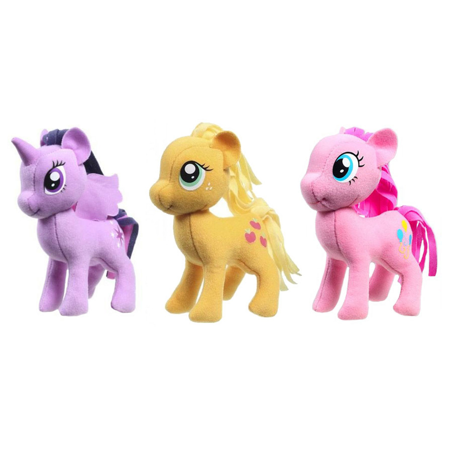 Play by Play-Set 3 jucarii din plus My Little Pony (Twilight, Applejack, Pinkie Pie), 13 cm [1]