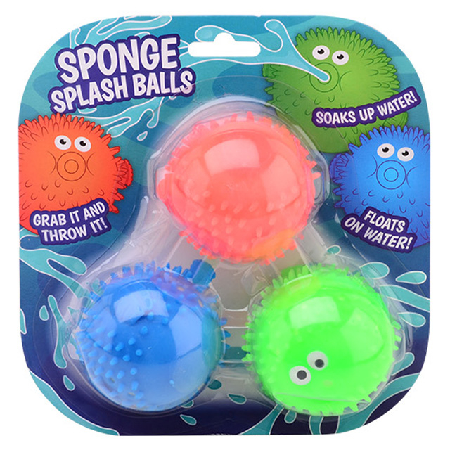 Set 3 mingi pentru apa cu burete Splash, 6 cm [2]