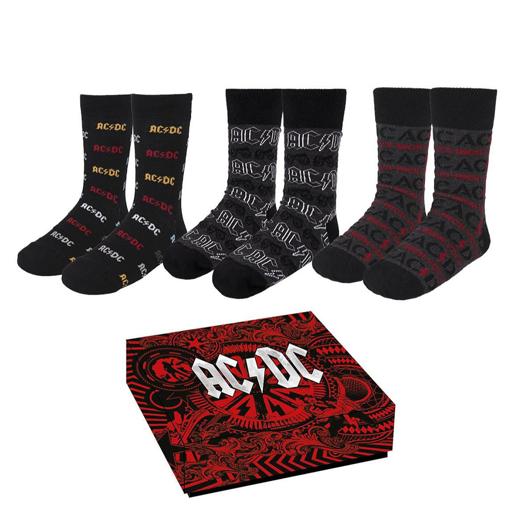 Set 3 perechi sosete AC/DC, 35-41 [1]